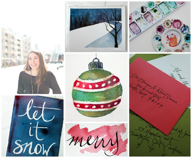 Watercolor Greetings {learn to paint your own holiday cards}