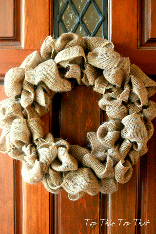 burlap wreath