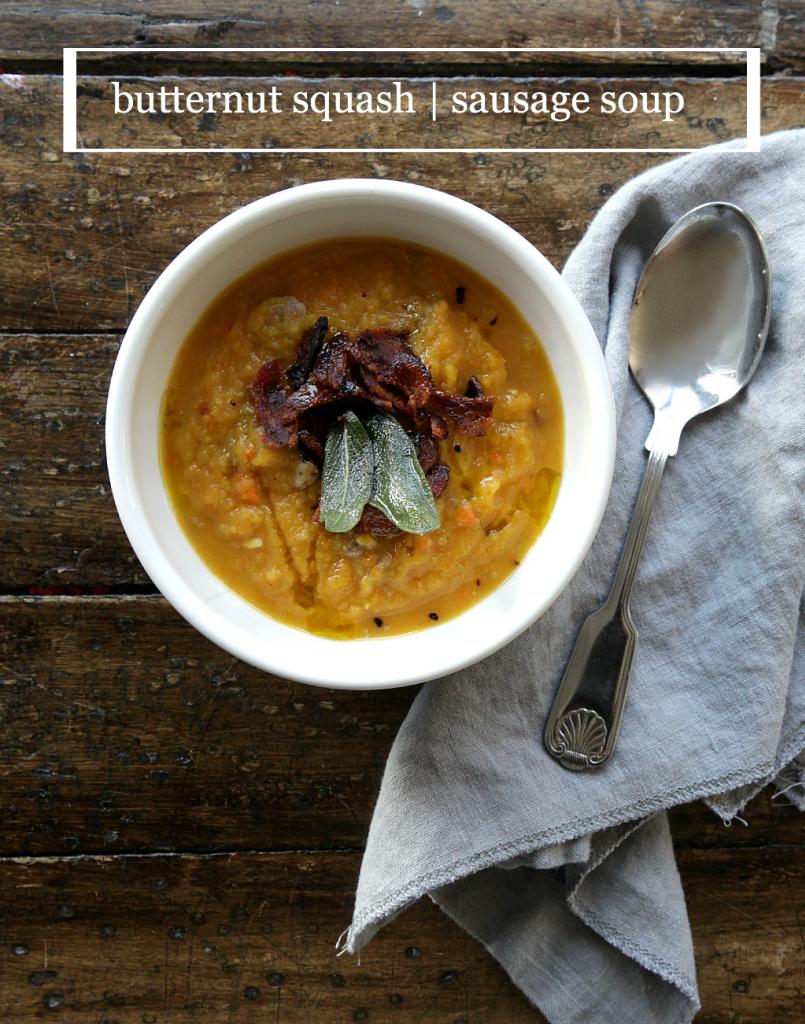 Butternut Squash and Sausage Soup {my most favorite soup I have ever made}