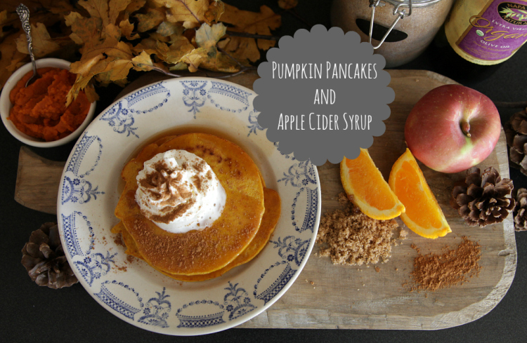 Pumpkin Pancakes and Apple Cider Syrup | Our kids LOVE these