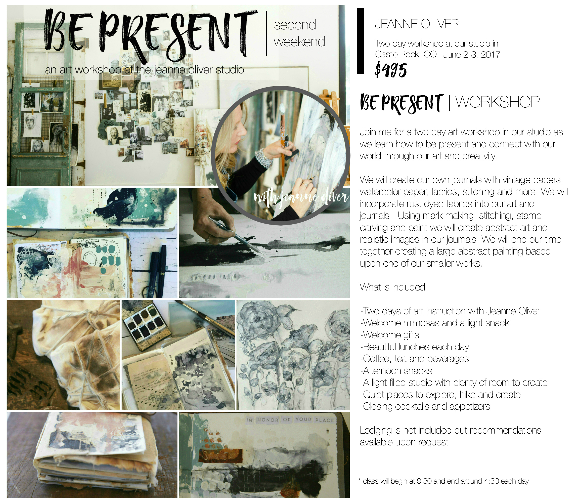Our First Workshop In Our Studios For 2017 | Be Present Workshop With Jeanne Oliver