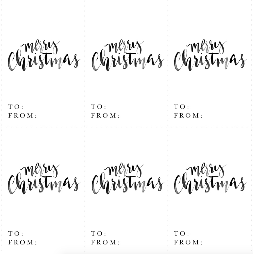 Merry Christmas free Printable Tags And Poster Jeanne Oliver