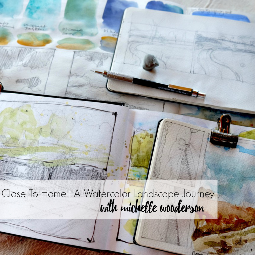 Sketchbook Painting, Watercolor Landscape