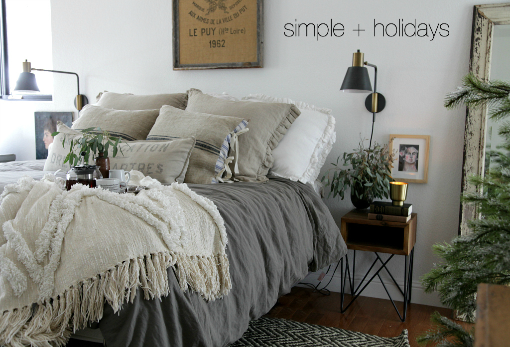 Modern Farmhouse Bedroom {Simple + Christmas}