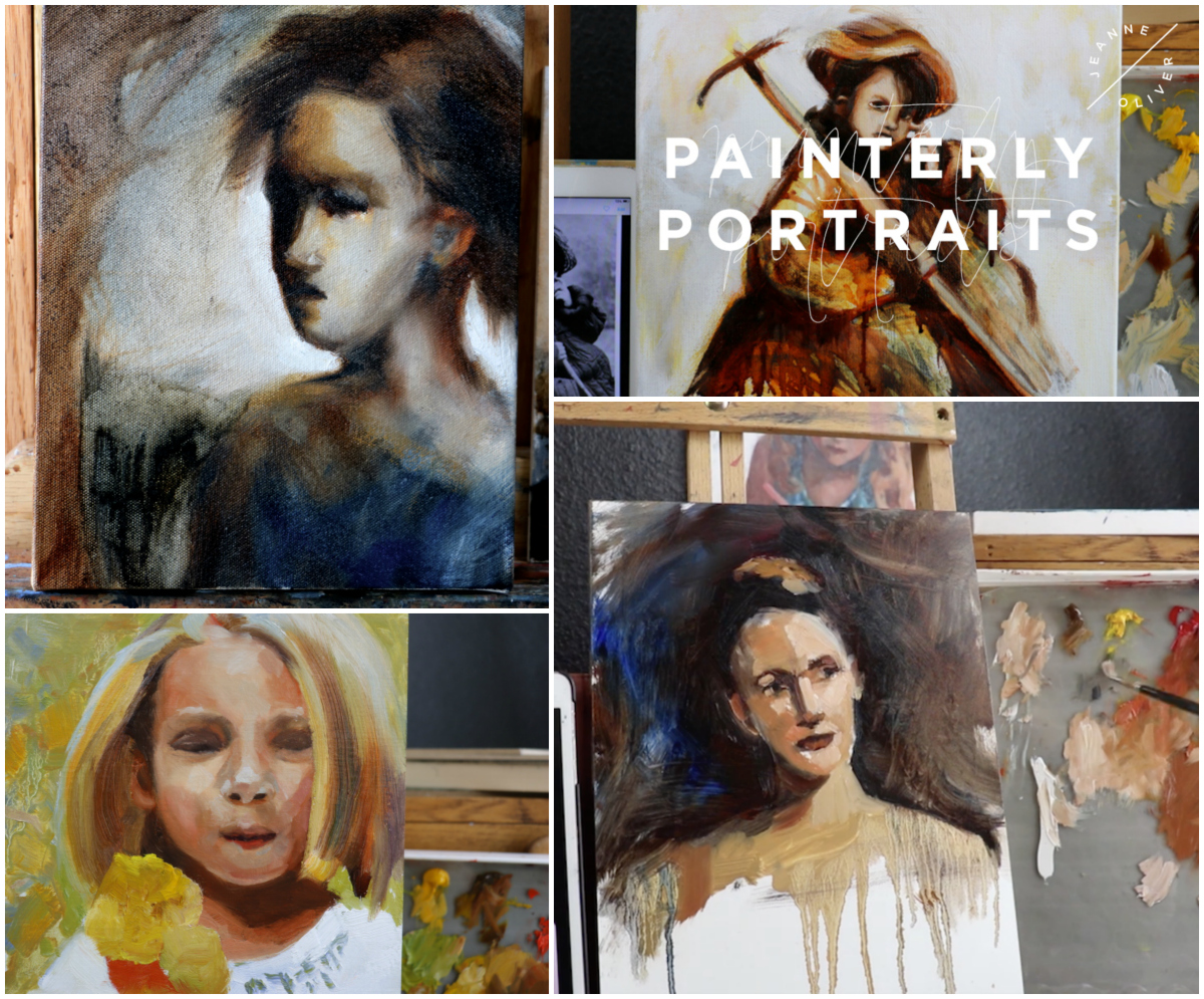 Painterly Portraits Collage