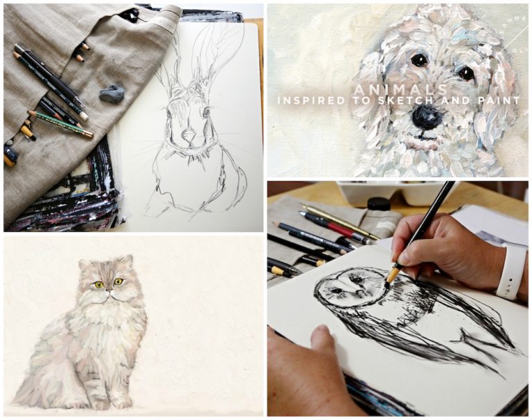 Animals Inspired to Sketch and Paint with Cathy Walters Jeanne Oliver