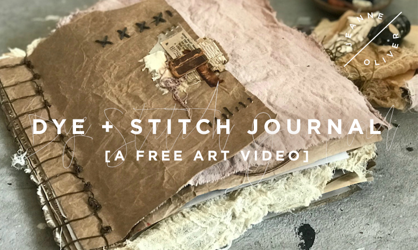 Free Art Video: Dye + Stitch Journal