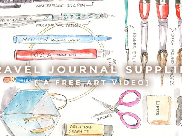 Free Art Video: Travel Journal Supplies with Lorraine Bell course image