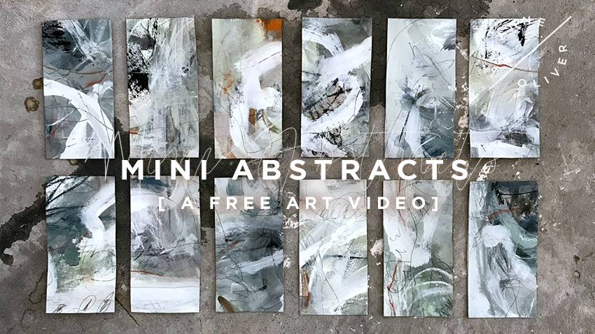 Two New Free Art Lessons | Mini Abstracts with Jeanne Oliver