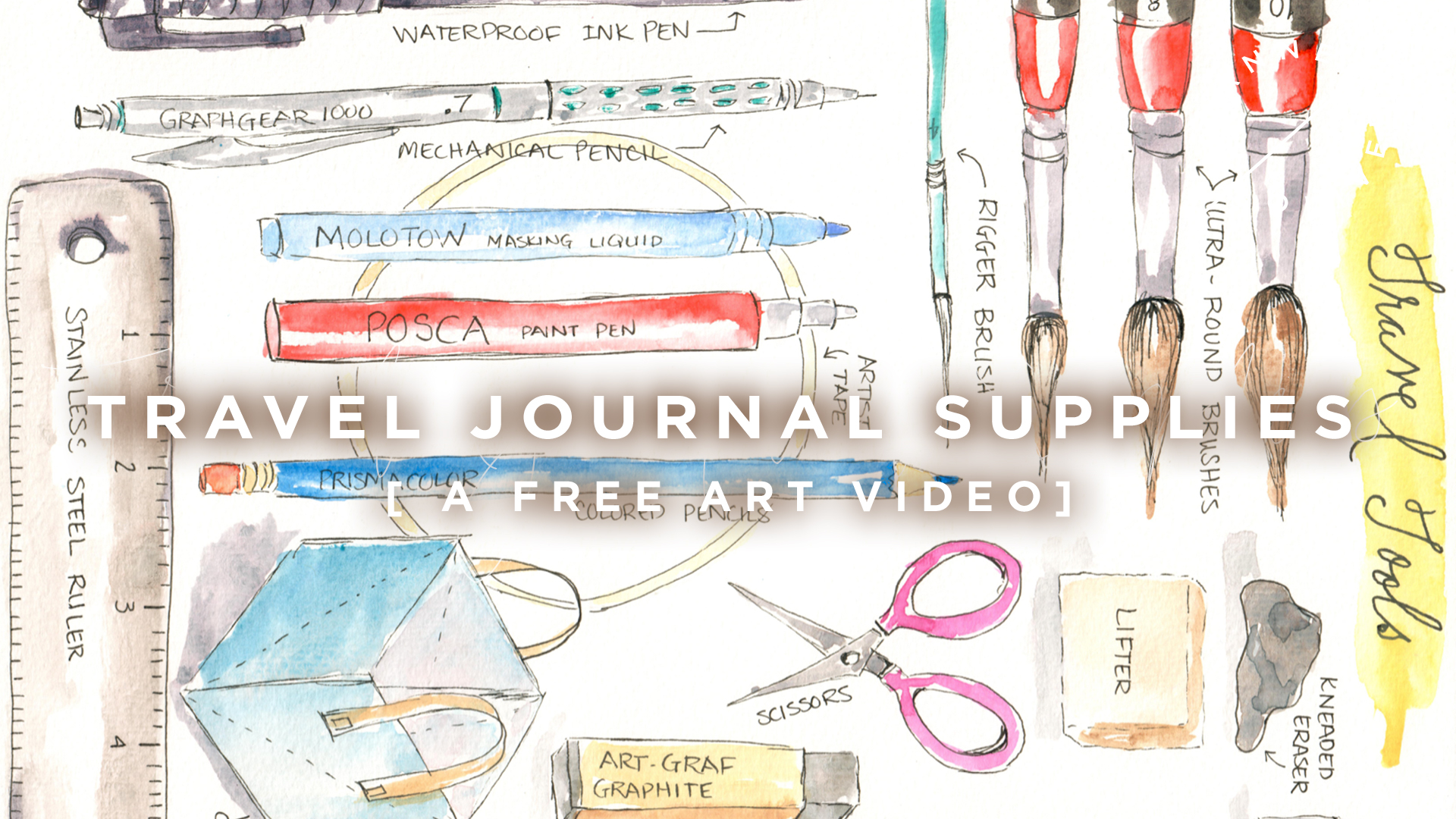 New Free Art Video | Travel Journal Supplies with Lorraine Bell