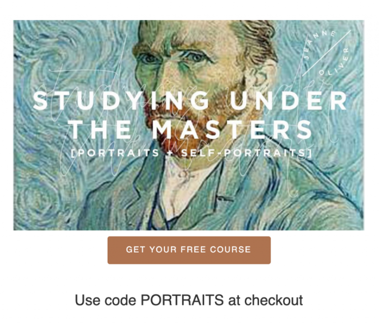 Come and get your free course!  Studying Under the Masters Portraits