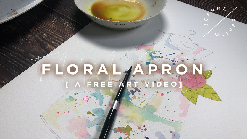 Free Art Video: Floral Apron