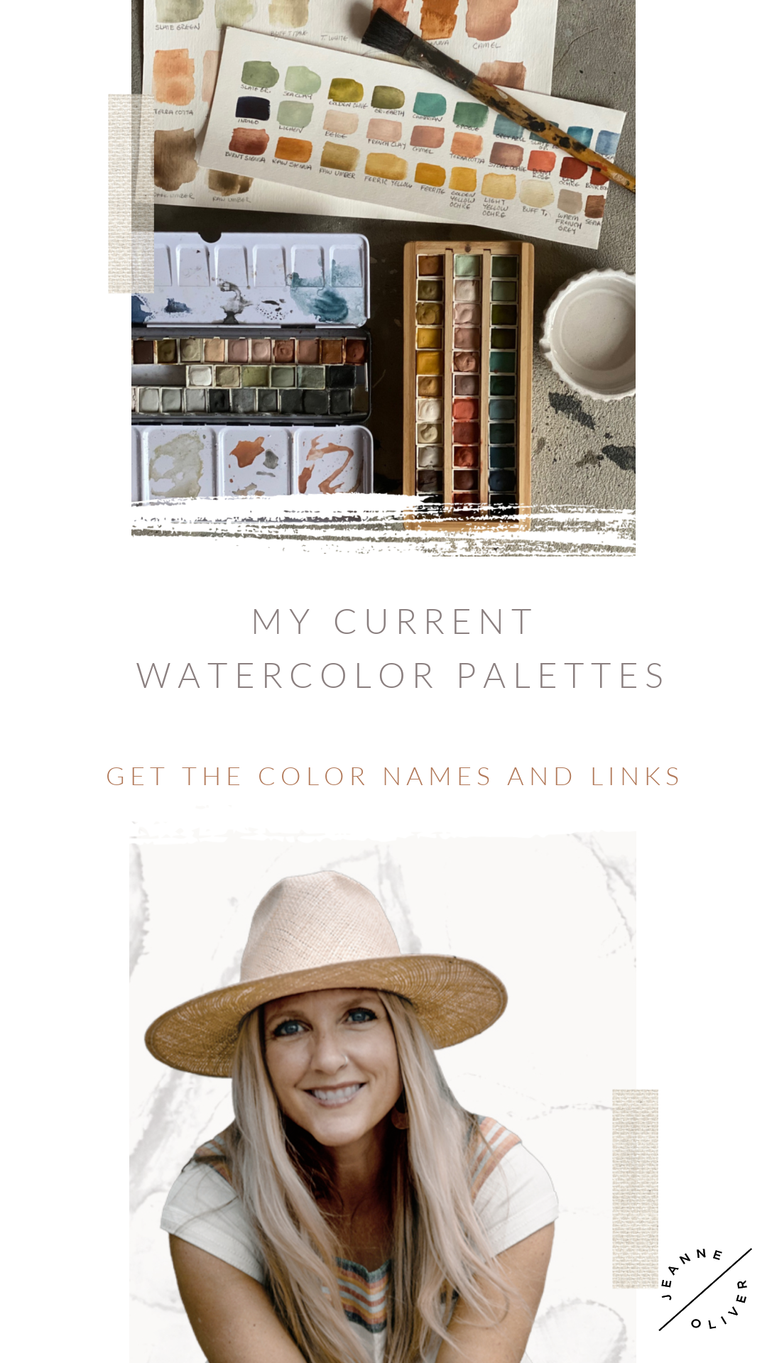 My Current Watercolor Palettes  Get the names and links - Jeanne Oliver