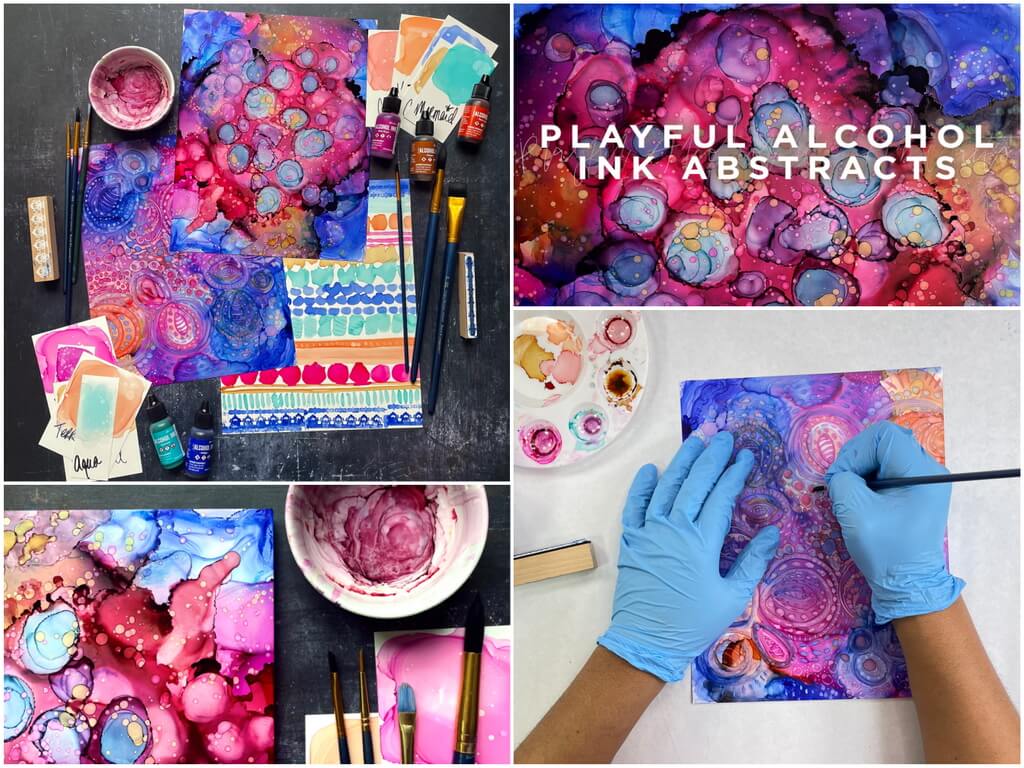 Playful Alcohol Ink Abstracts with Nathifa Sligh | Instant Access