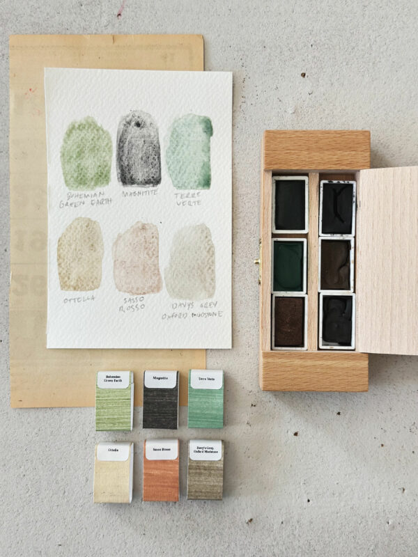 Joshua Tree | Vintage Mineral Watercolor Wooden Box Set