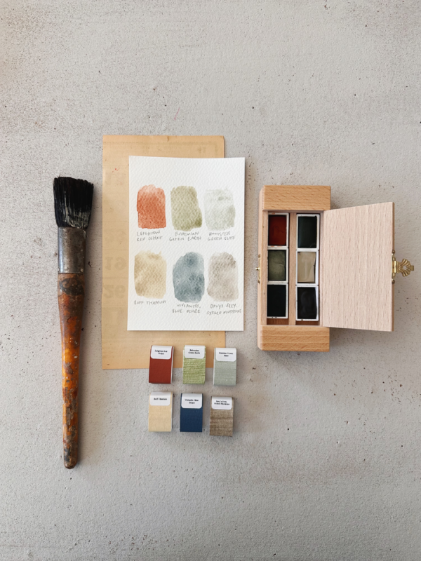 Torrey Pines | Vintage Mineral Watercolor Wooden Box Set