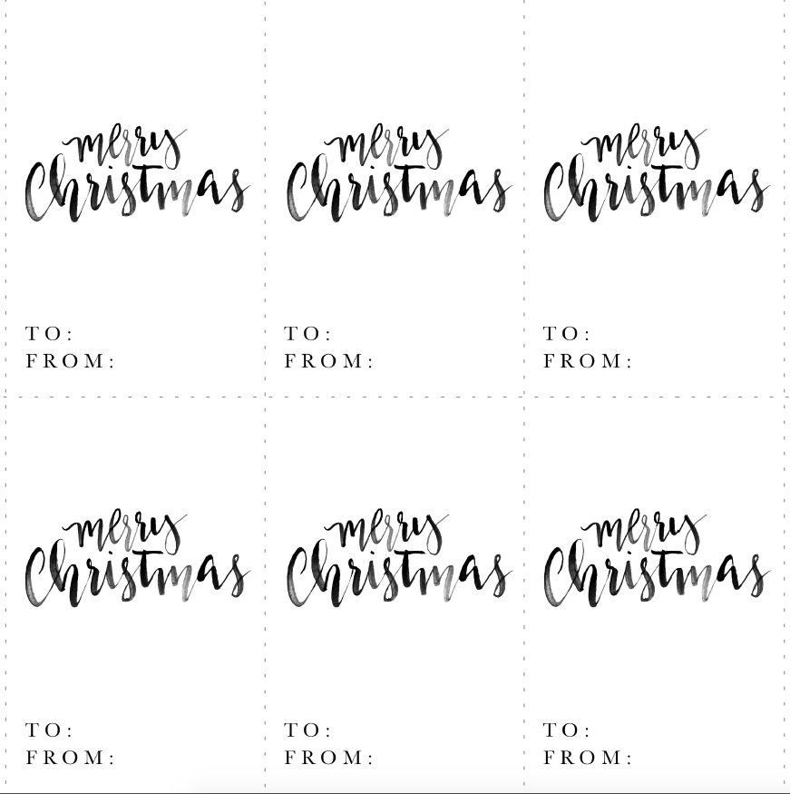 Free Printable Gift Tags + Christmas Poster