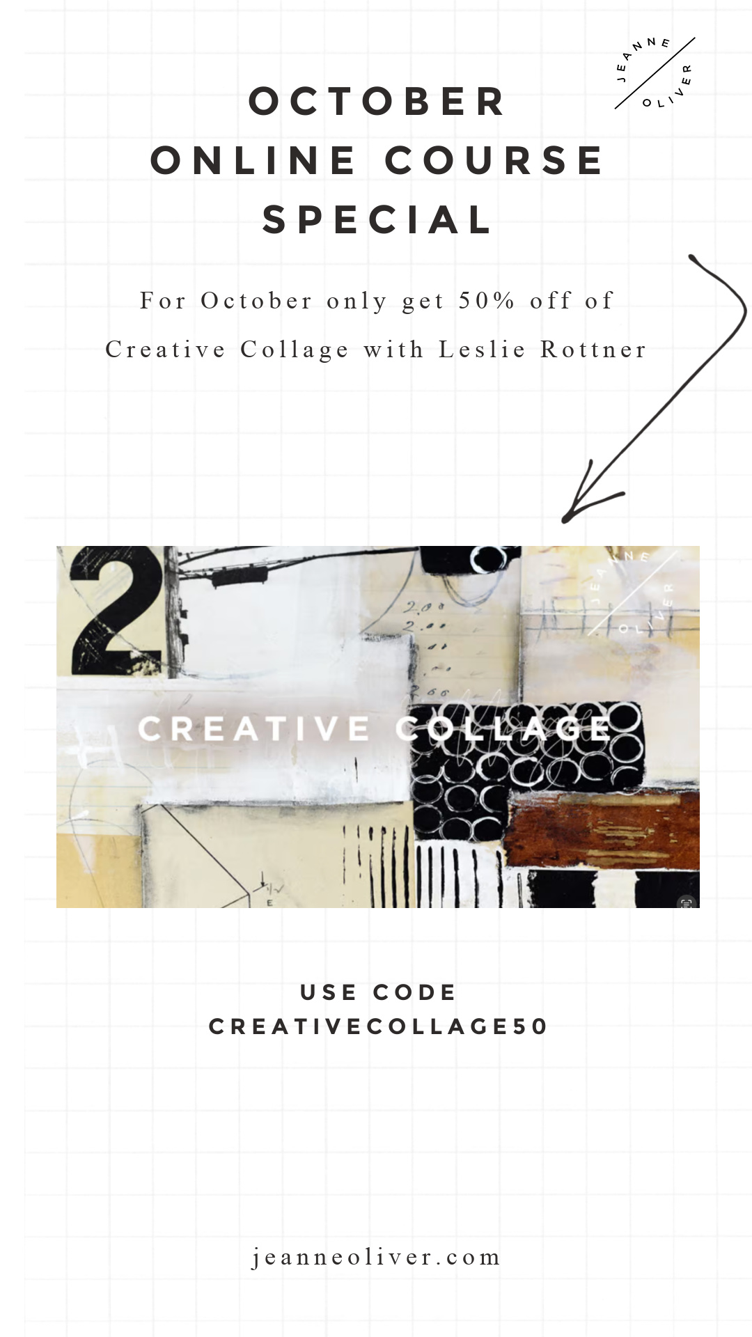 October Online Course Special | Creative Collage with Leslie Rottner 50% Off