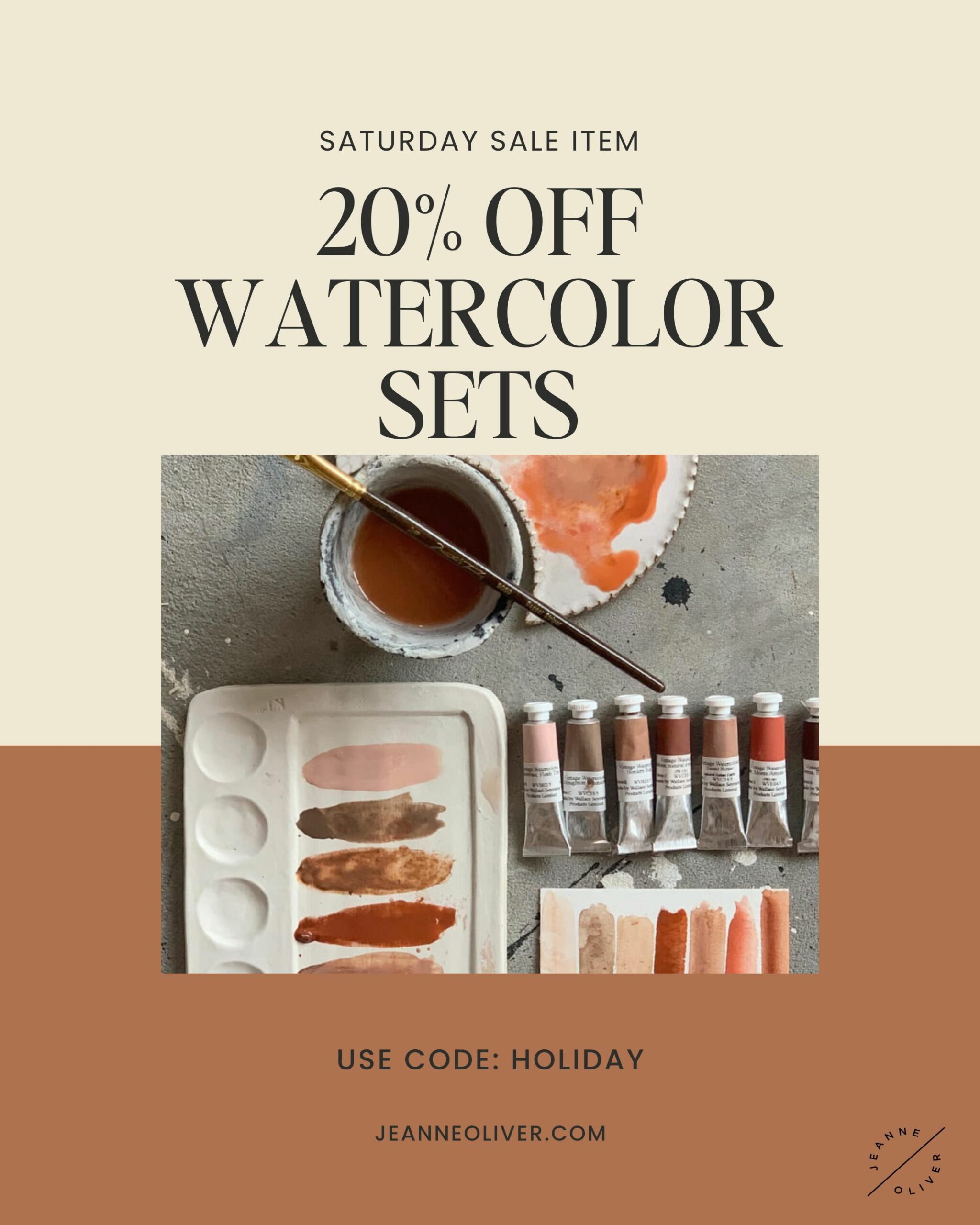 Saturday Holiday Sale | Watercolor Sets 20% Off