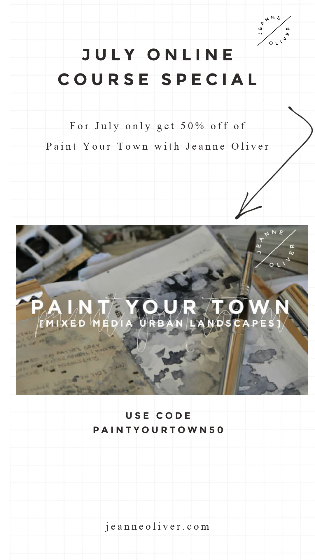 July Online Course Special | Paint Your Town with Jeanne Oliver