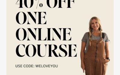 Customer Appreciation SALE Weekend! 40% Off One Course!